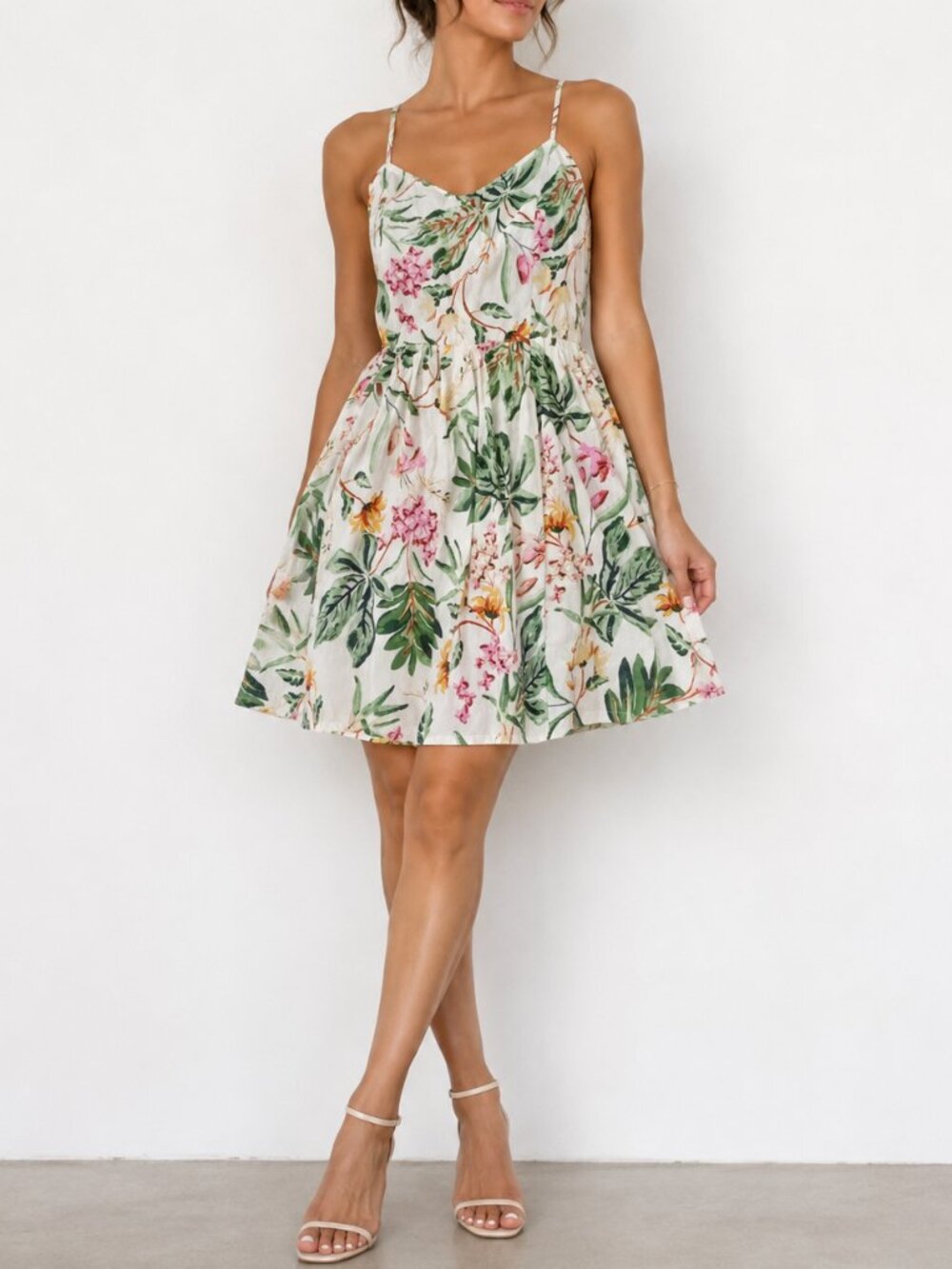H&M NWT Floral Summer Dress White Multicolour Size Large